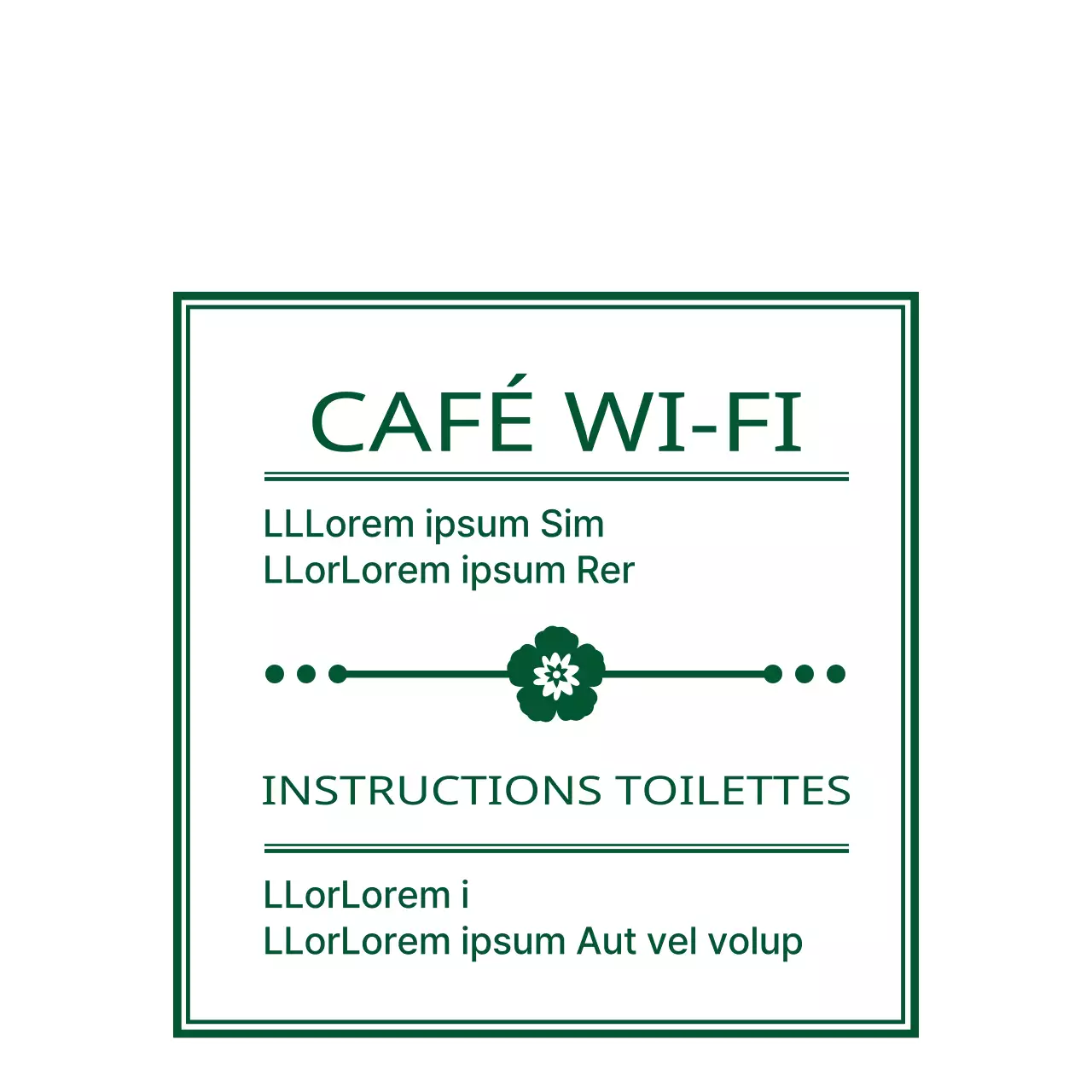 Vert et blanc, simple, moderne, rétro, emblème, logo, information sur les cafés