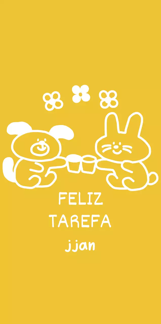 Mercadoria personalizada com ilustrações bonitas a amarelo e branco