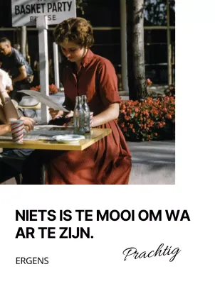 Eenvoudige koopwaar met zwarte tekst en vintage foto's