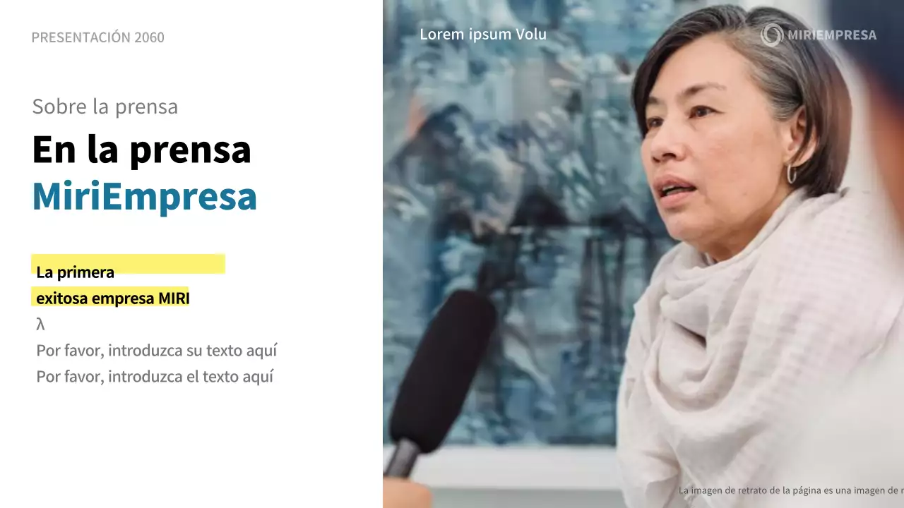 Una moderna propuesta de presentación corporativa en blanco y azul