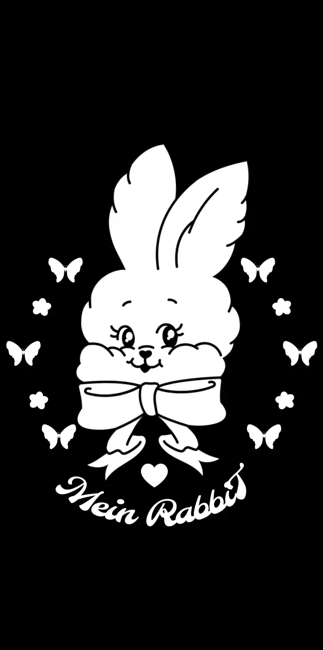 Personalisierte Waren mit einer niedlichen Illustration eines Teenies in Schwarz und Weiß.