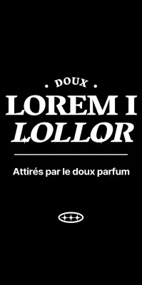 Texte simple et épuré en noir et blanc pour les marchandises de cafés.