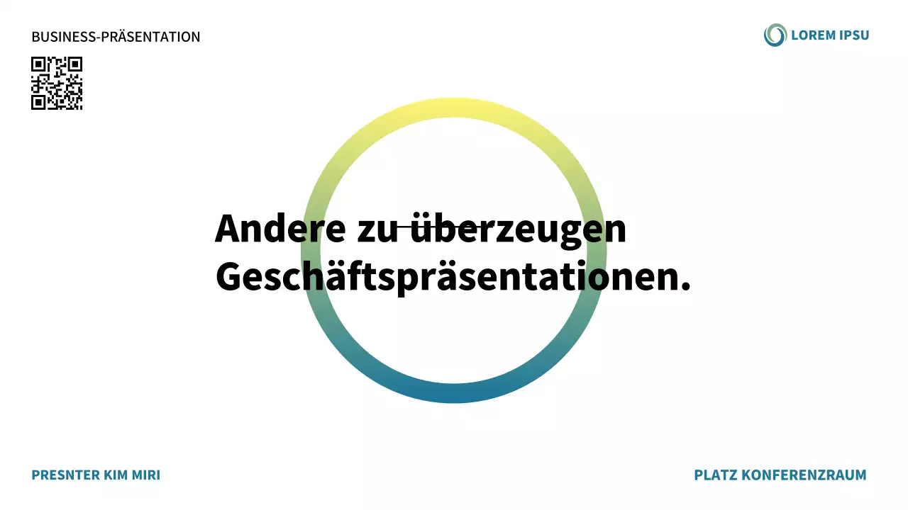 Ein moderner weiß-blauer Vorschlag zur Einführung eines Unternehmens