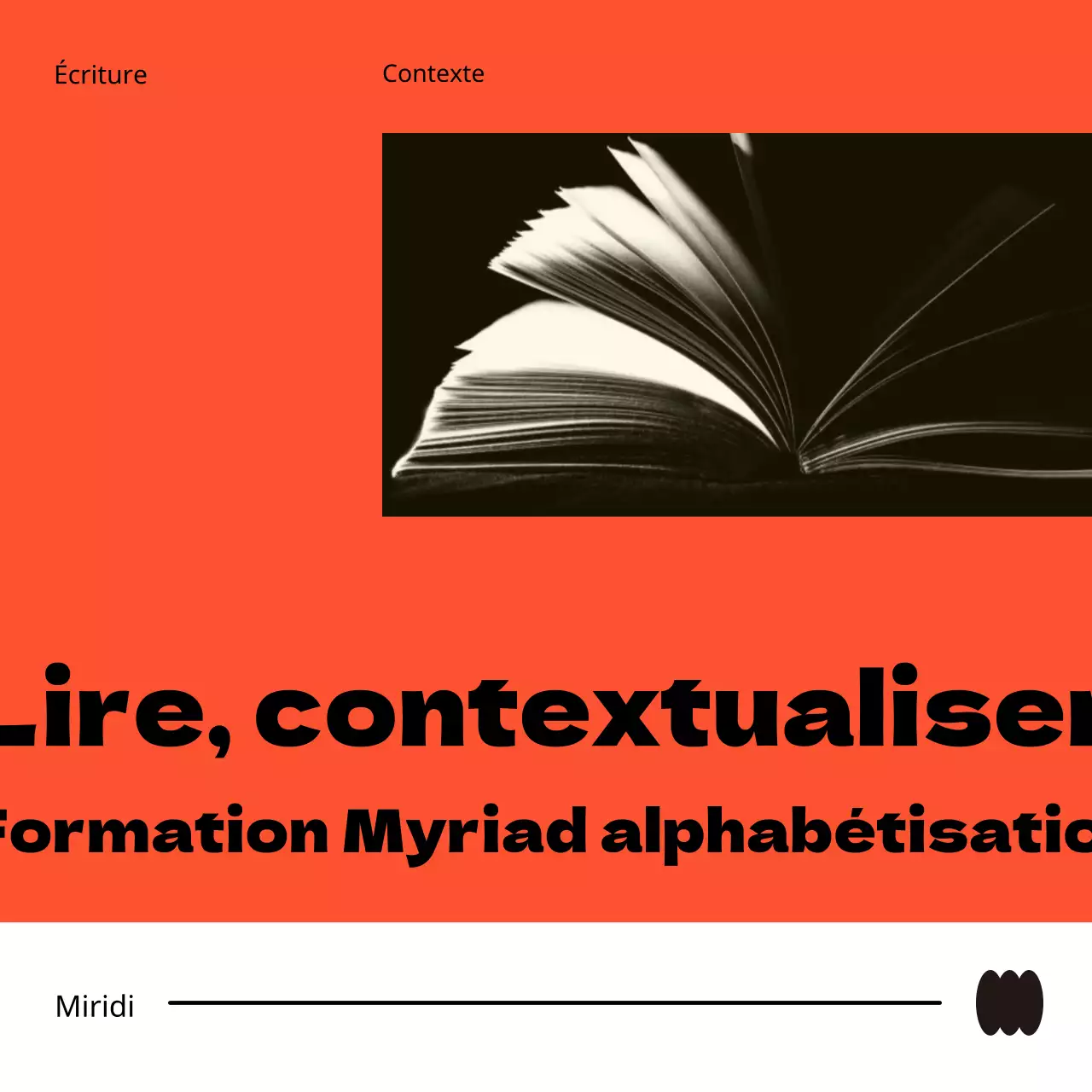 Un guide simple, orange et rouge, de l'information sur l'éducation scolaire