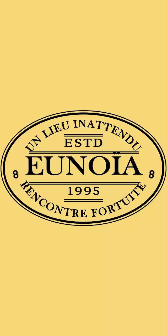 Combinaison de textes simples et émotionnels en jaune et noir Style de logo Amble pour la marchandise d'un café