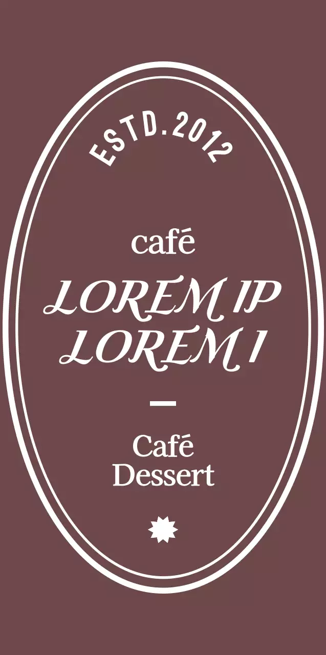 Le logo du café est une combinaison sentimentale de marron et de blanc.