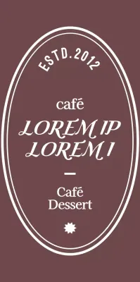 Le logo du café est une combinaison sentimentale de marron et de blanc.