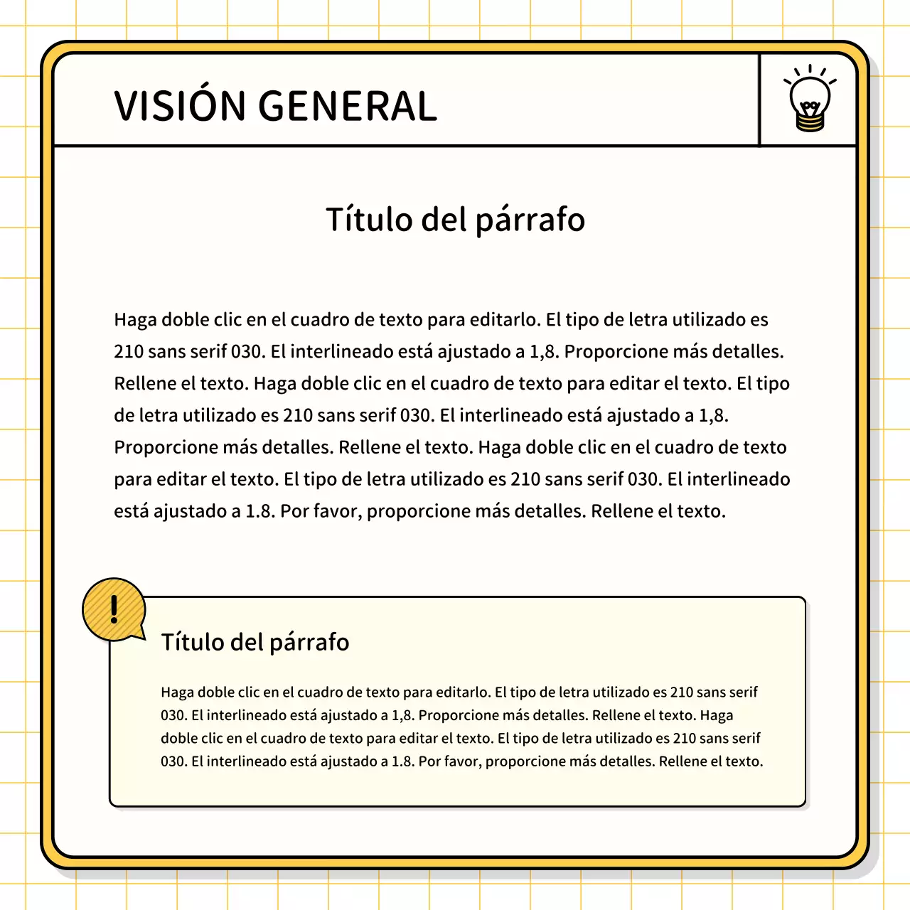 Kit básico de presentación en amarillo y chartreuse