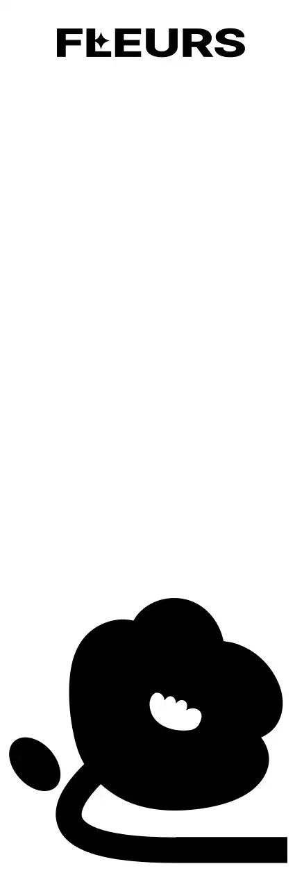 Illustration florale simple et branchée et combinaison de texte pour produits personnels