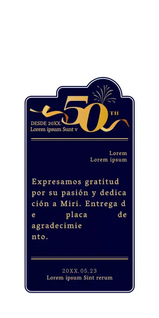 Una celebración sencilla y limpia en azul marino y dorado