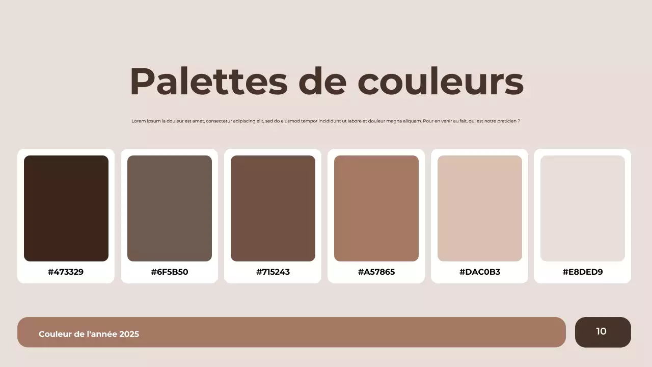 rapport de couleur moderne marron