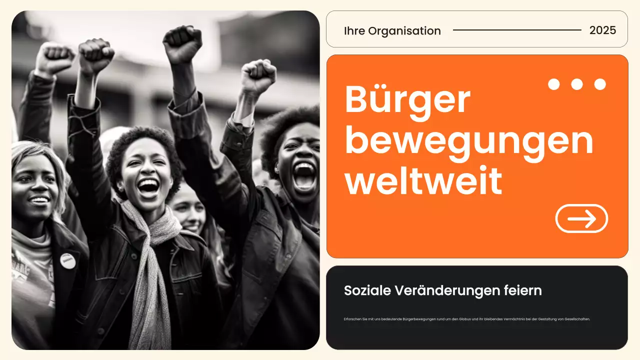 Orange Modern Civil Announcement Präsentation