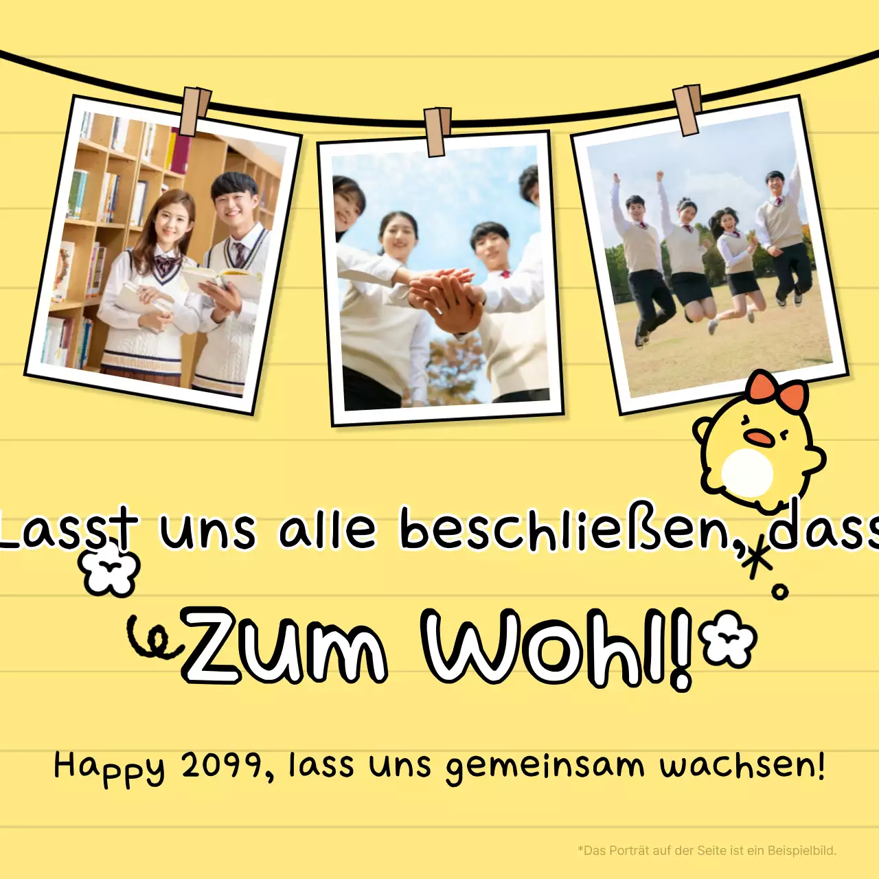 Orangefarbener Jubel für das neue Jahr