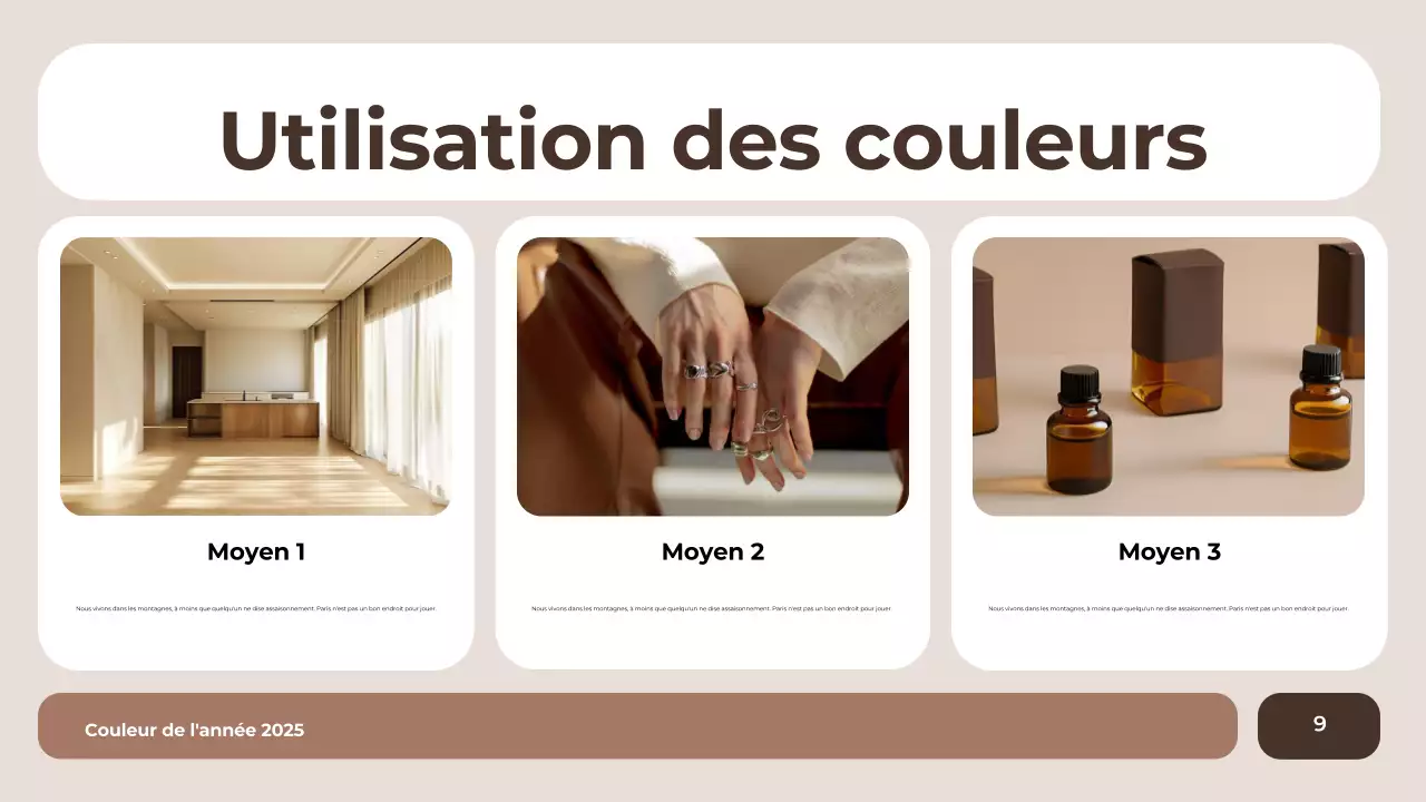 rapport de couleur moderne marron