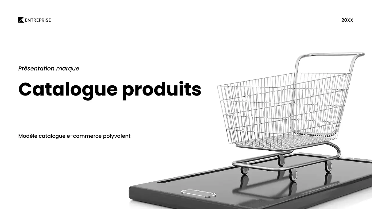 Catalogue de produits minimaliste gris