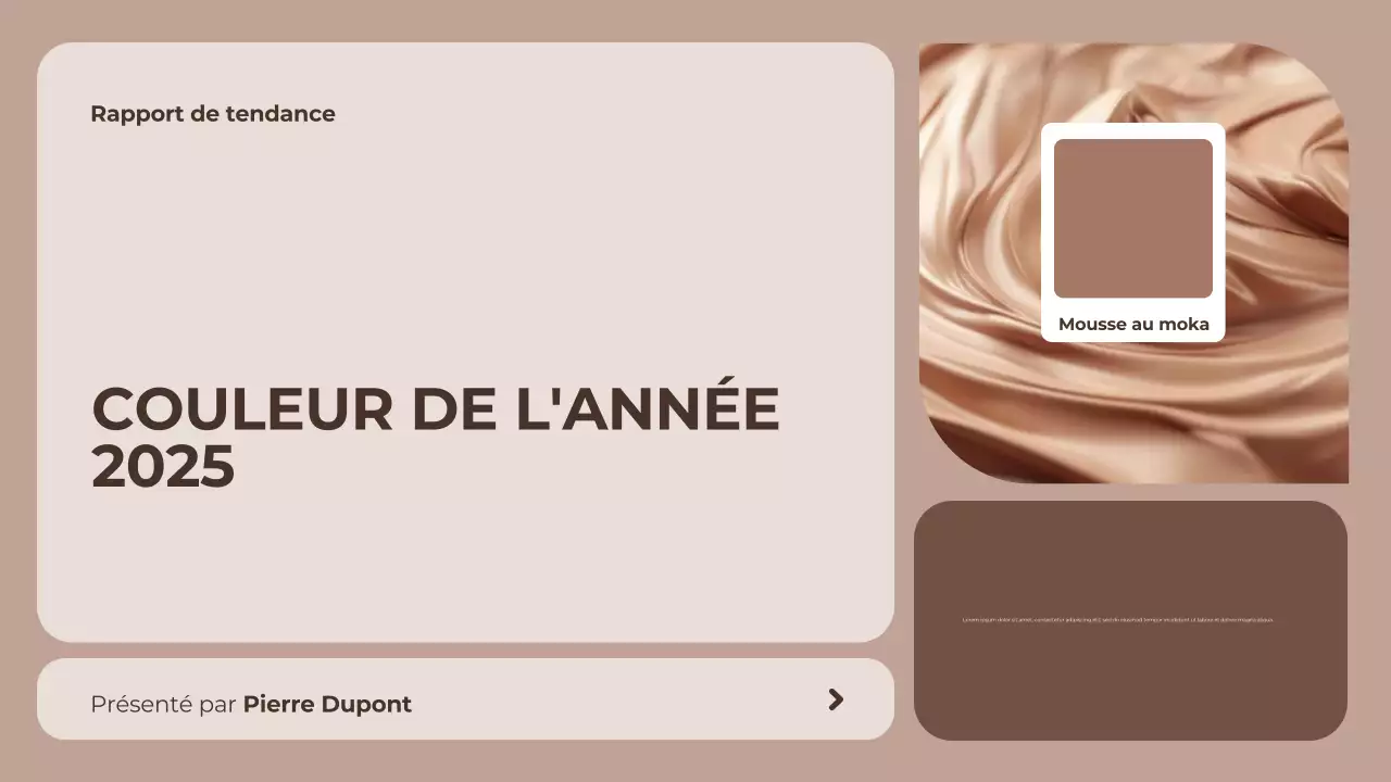 rapport de couleur moderne marron