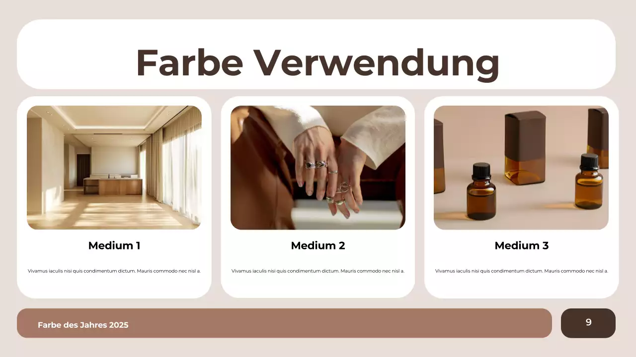 Braun moderne Farbe Bericht