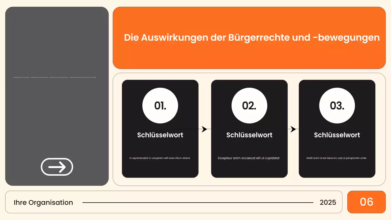 Orange Modern Civil Announcement Präsentation