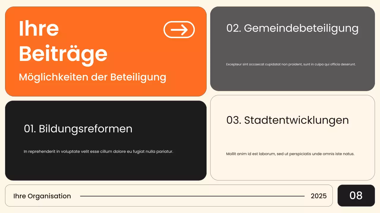 Orange Modern Civil Announcement Präsentation