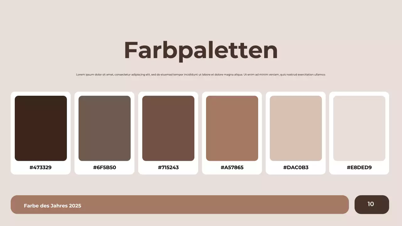 Braun moderne Farbe Bericht