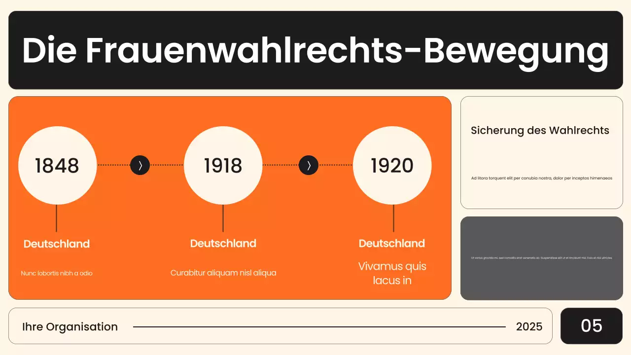 Orange Modern Civil Announcement Präsentation