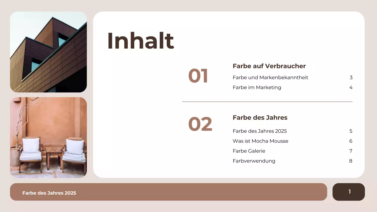 Braun moderne Farbe Bericht