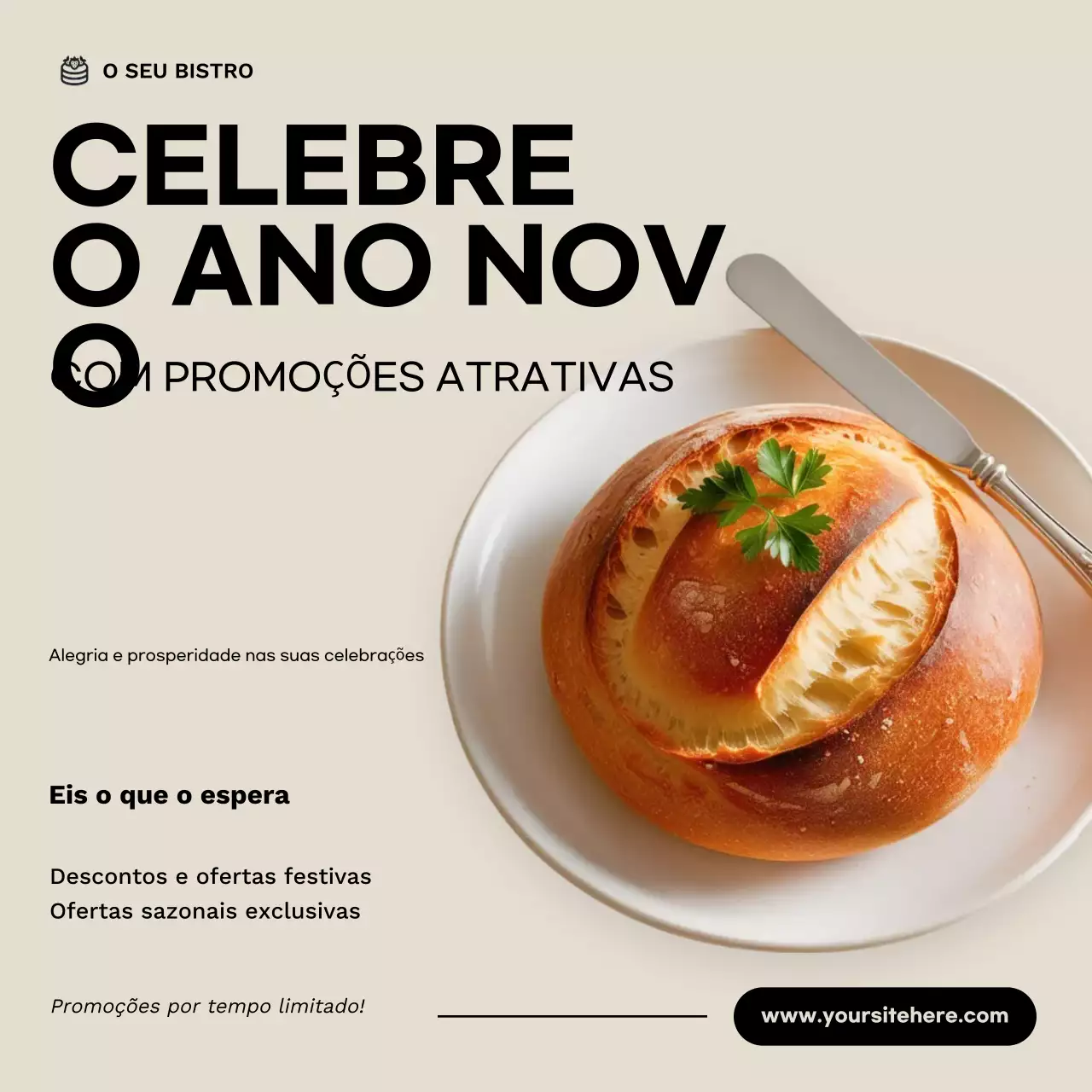promoção de férias moderna bege