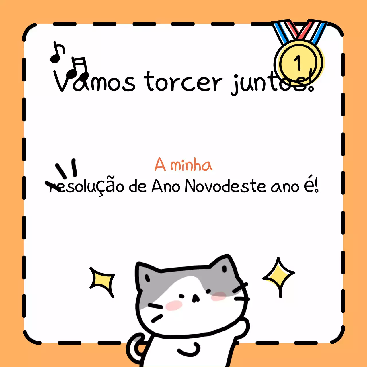 A alegria laranja para o novo ano