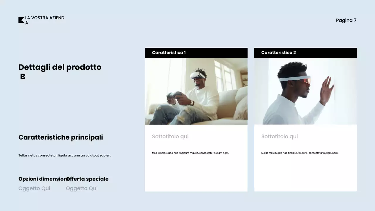Documento catalogo prodotti grigio e minimalista