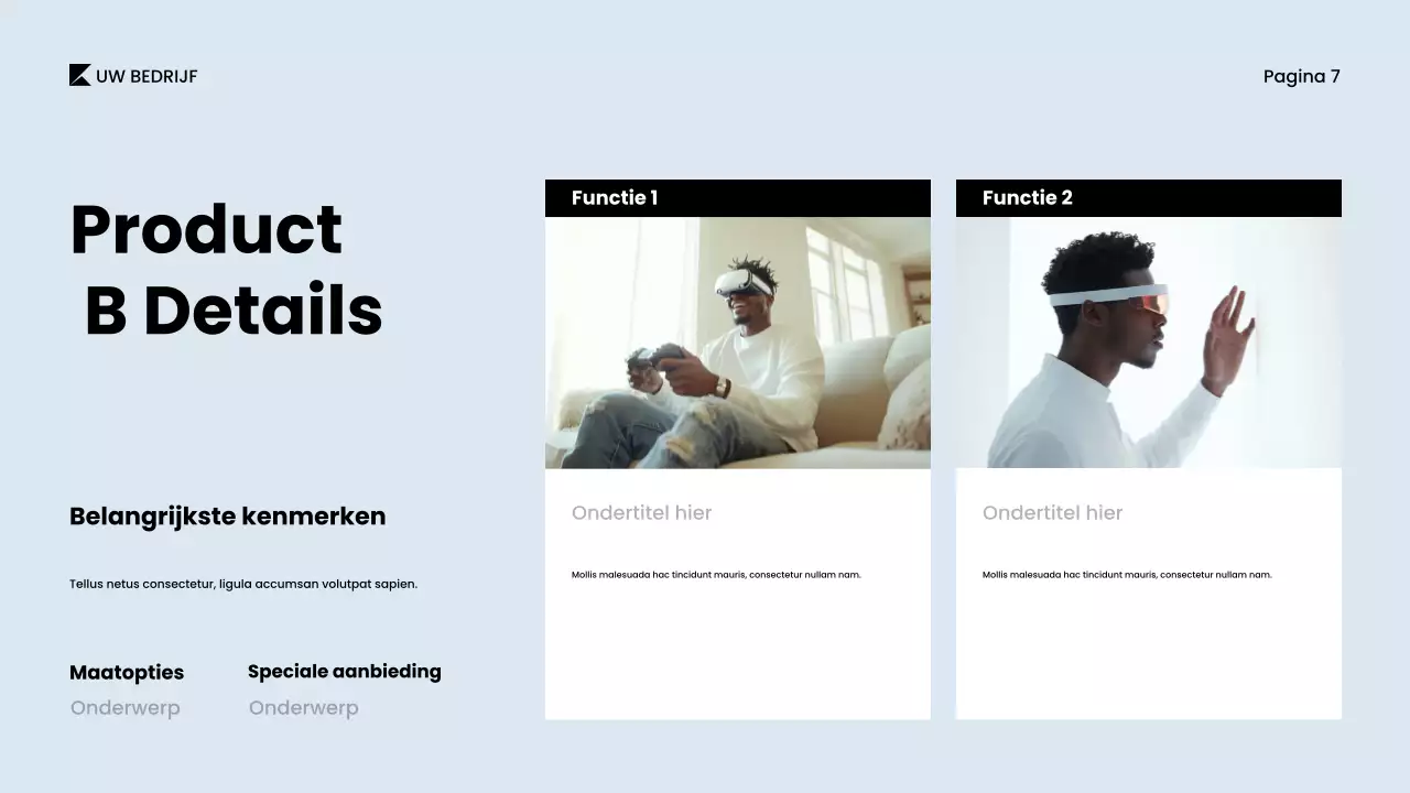 Grijs minimalistisch productcatalogusdocument