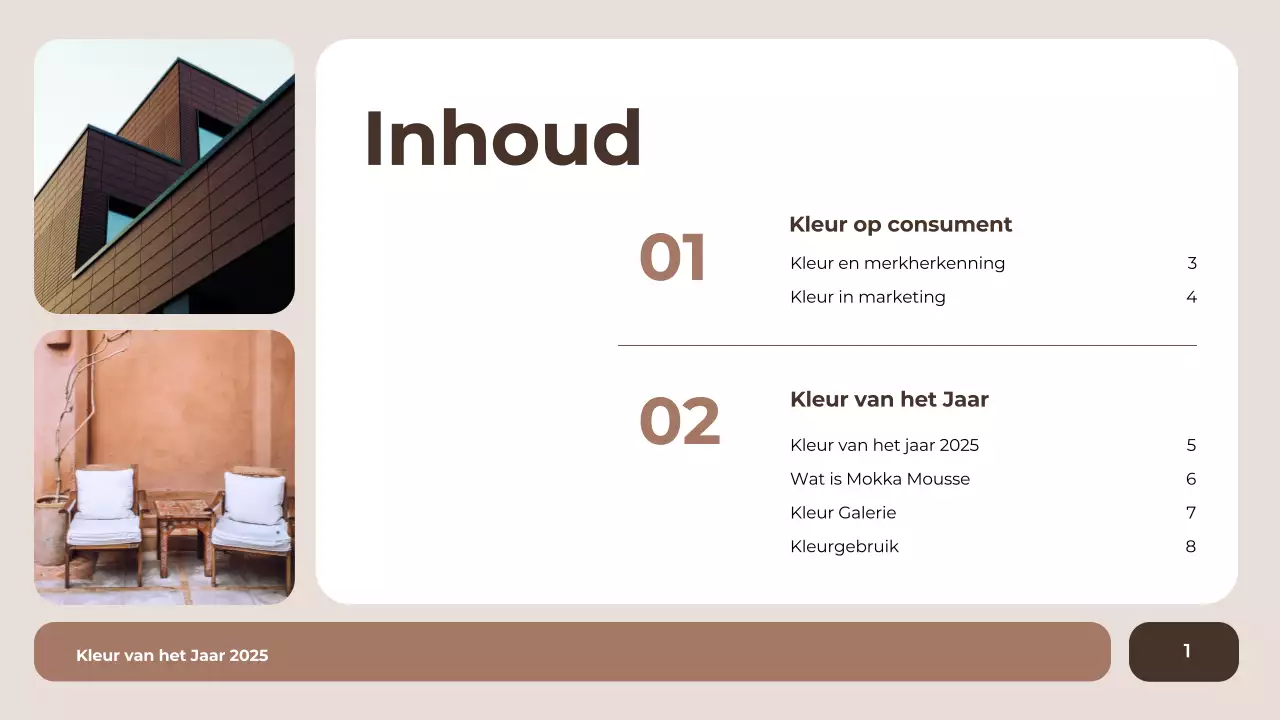 bruin modern kleurrapport