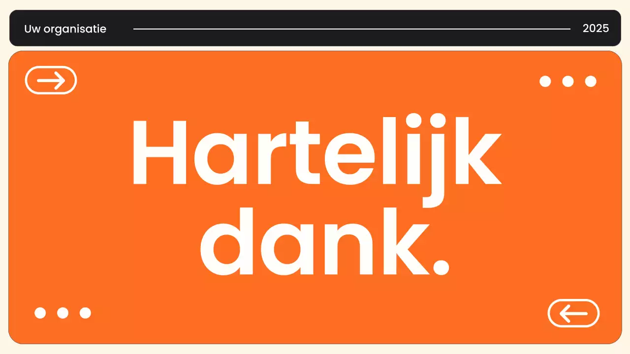 Oranje Moderne Burgerlijke Aankondiging Presentatie