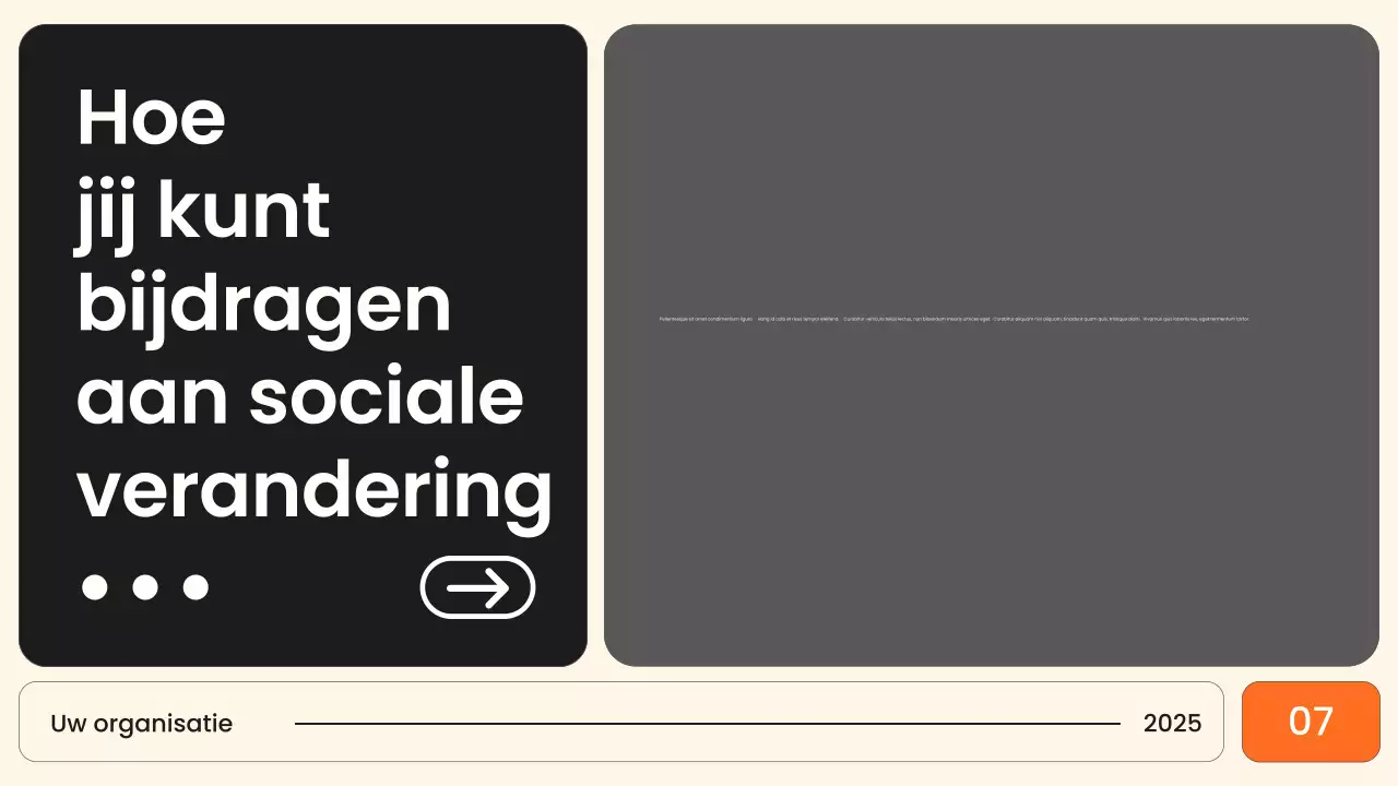 Oranje Moderne Burgerlijke Aankondiging Presentatie