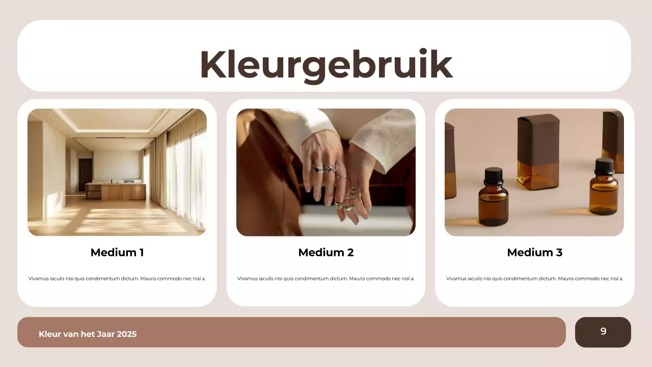 bruin modern kleurrapport