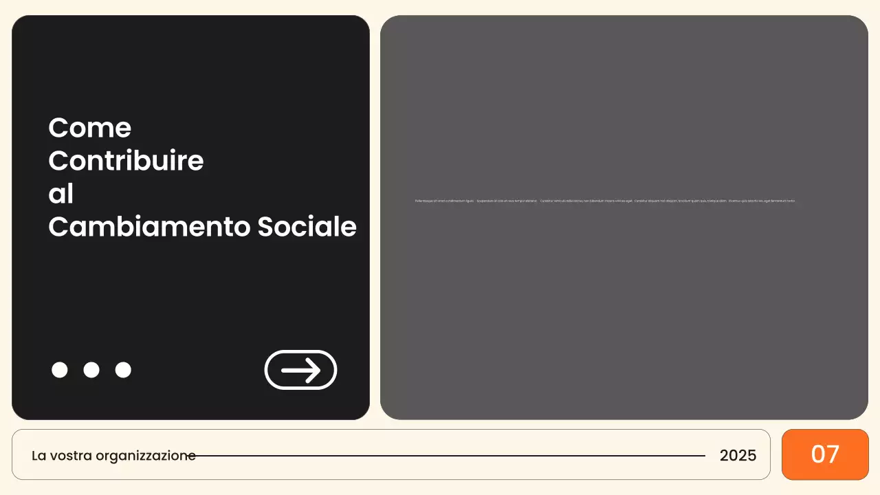 Presentazione del bando civile moderno di Orange