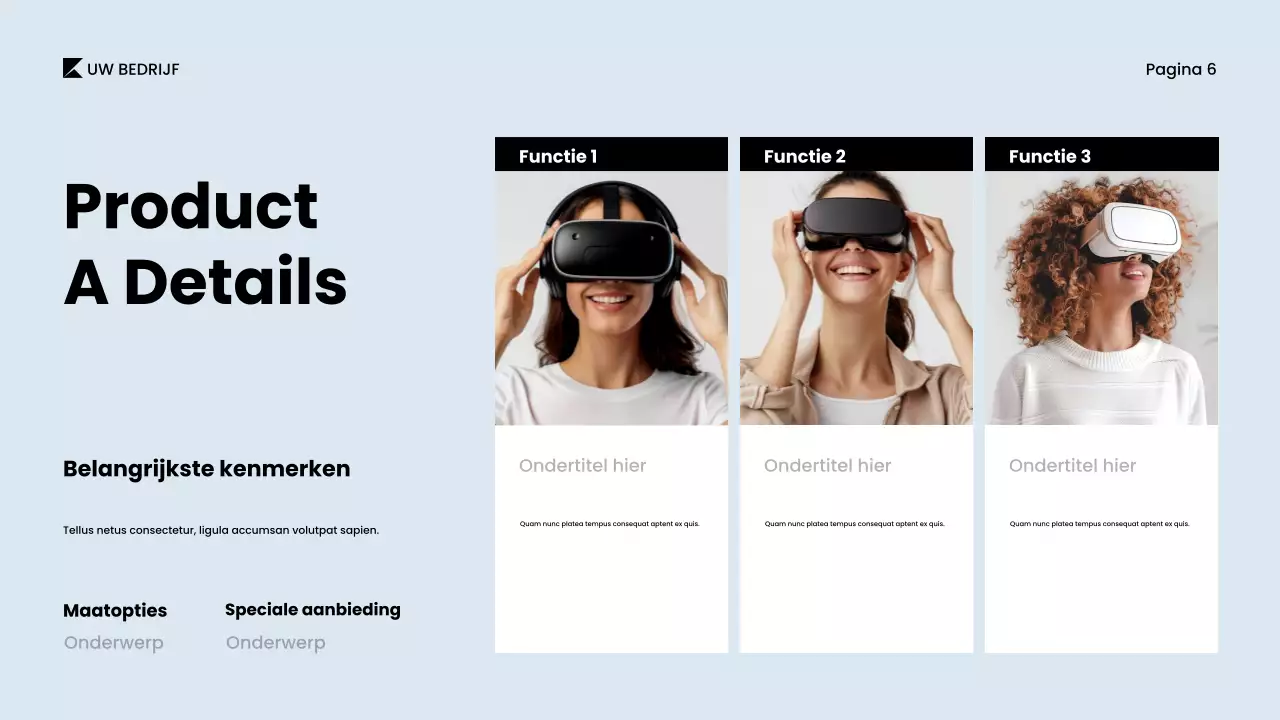 Grijs minimalistisch productcatalogusdocument