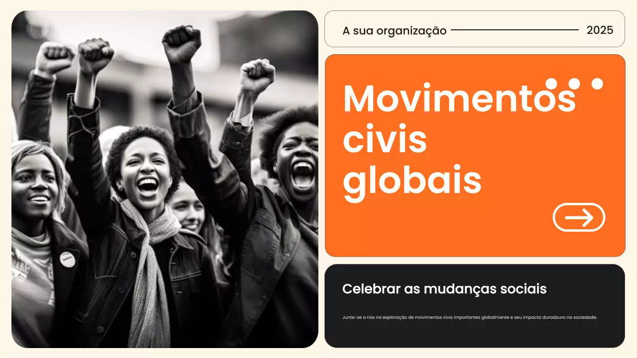 Apresentação do anúncio civil moderno de Orange