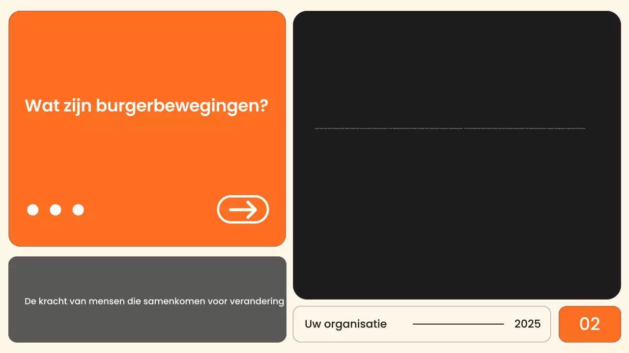 Oranje Moderne Burgerlijke Aankondiging Presentatie