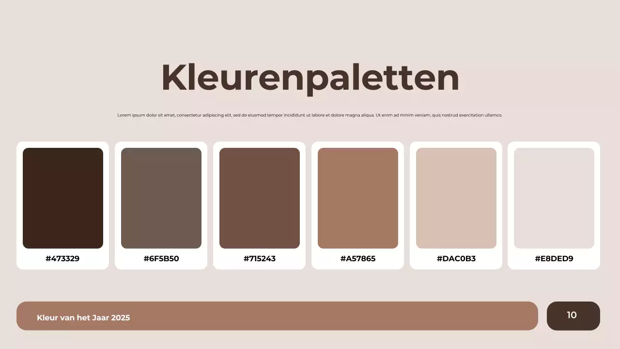 bruin modern kleurrapport