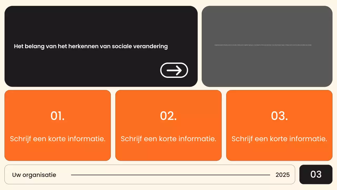 Oranje Moderne Burgerlijke Aankondiging Presentatie
