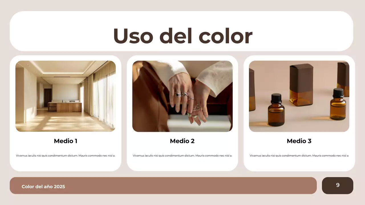 informe de color moderno marrón