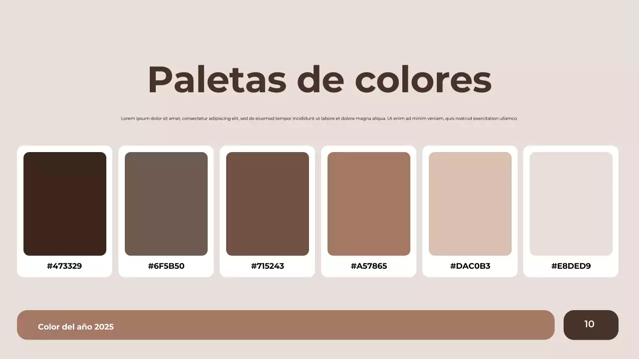 informe de color moderno marrón