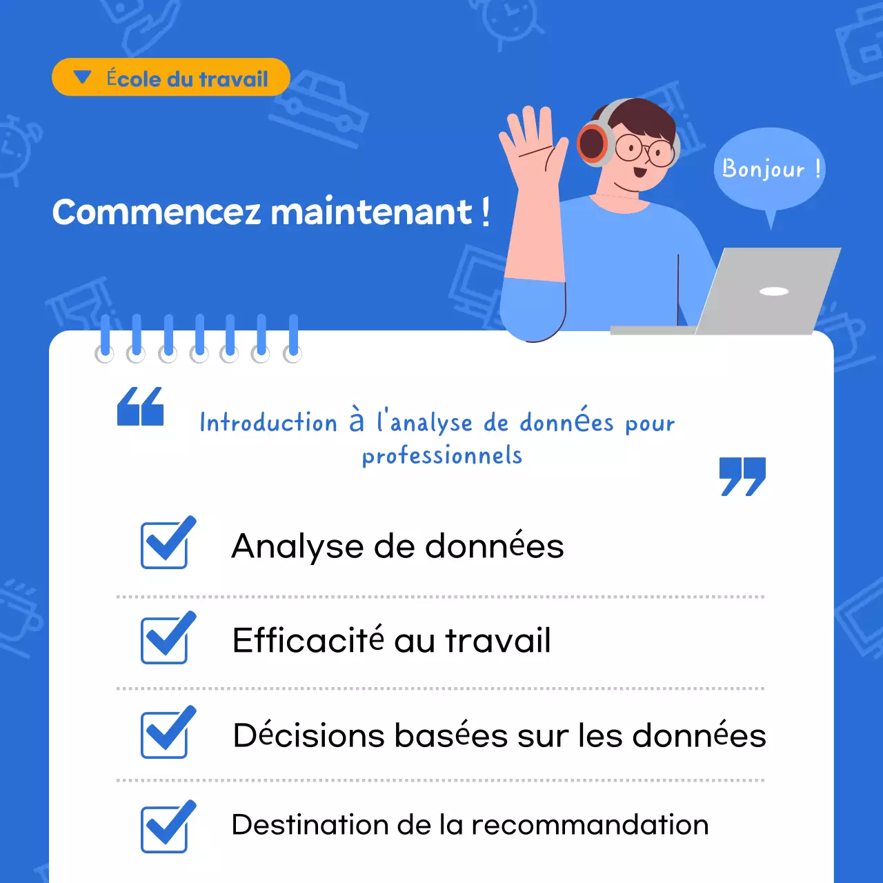 Recrutement de stagiaires Blue Modern