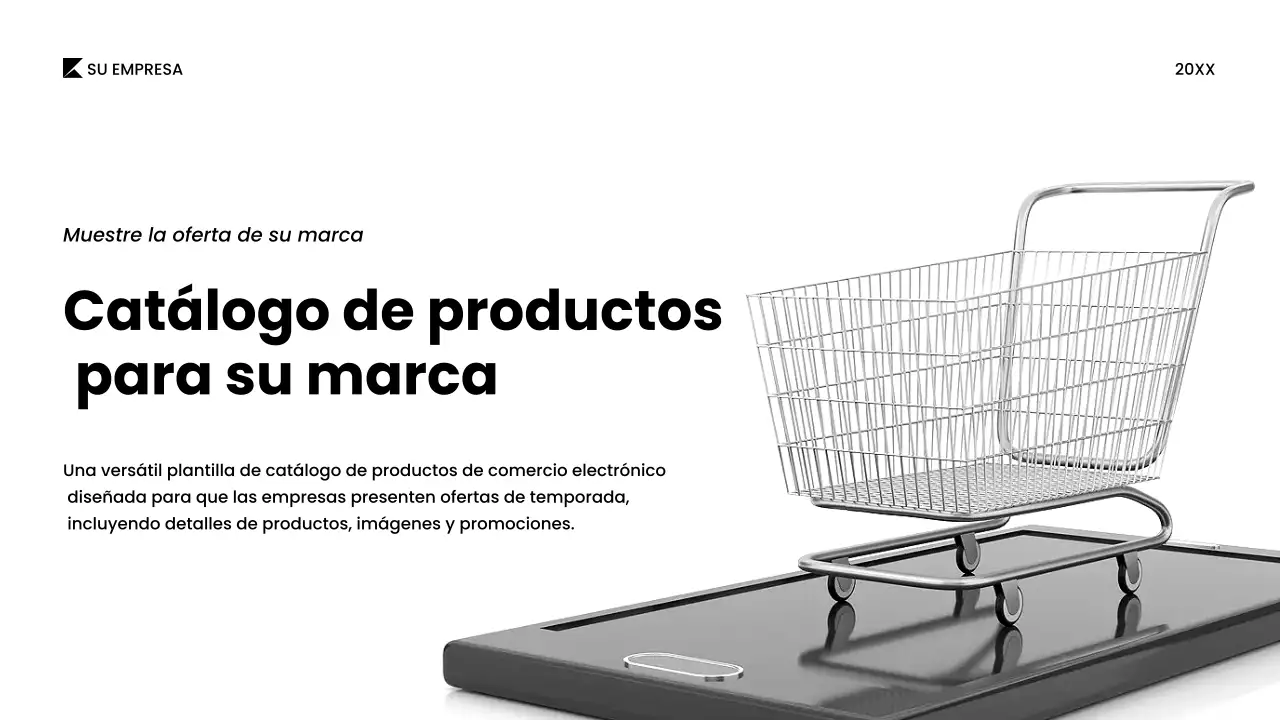 Catálogo de productos minimalista en gris