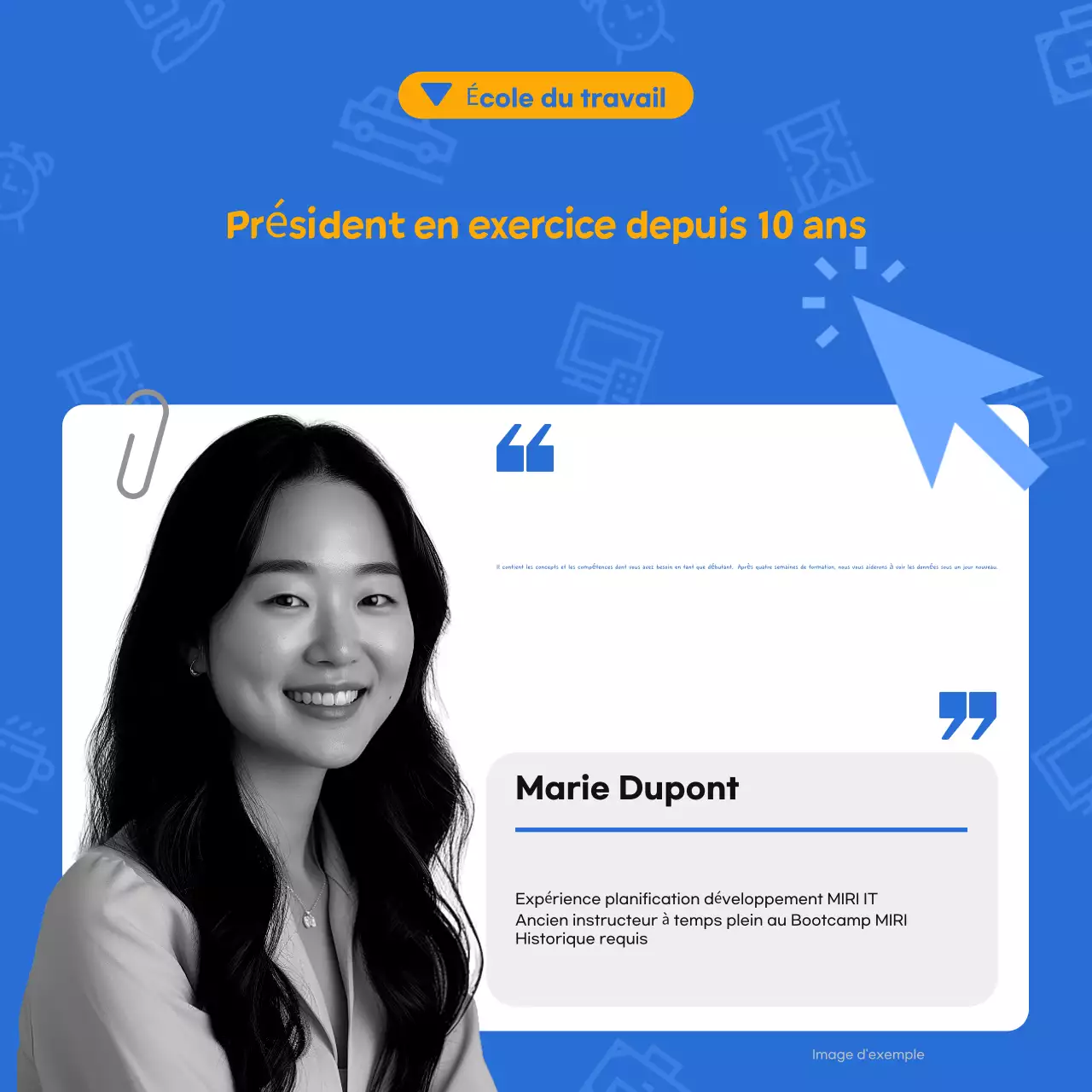 Recrutement de stagiaires Blue Modern