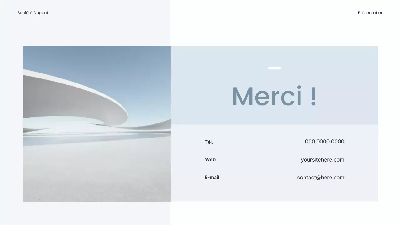 Plan d'affaires simple en bleu clair