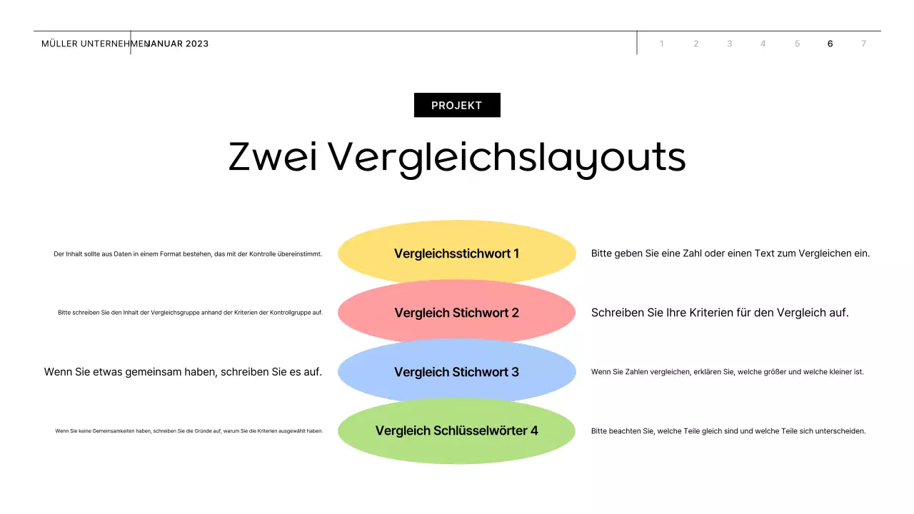 Geschäftsvorschlag mit rosa und gelben Formen