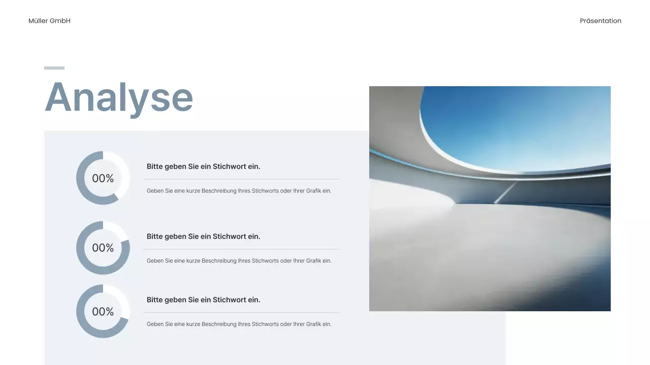 Einfacher Businessplan in Hellblau