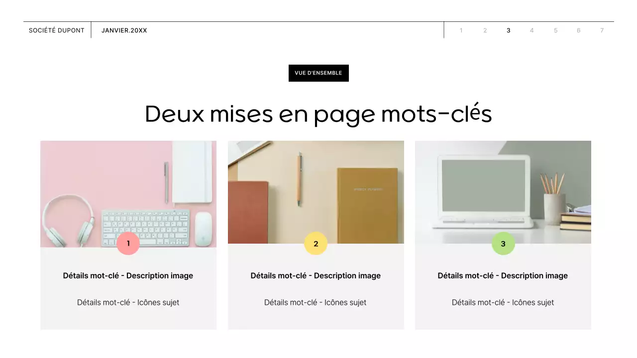 Proposition commerciale avec des formes roses et jaunes