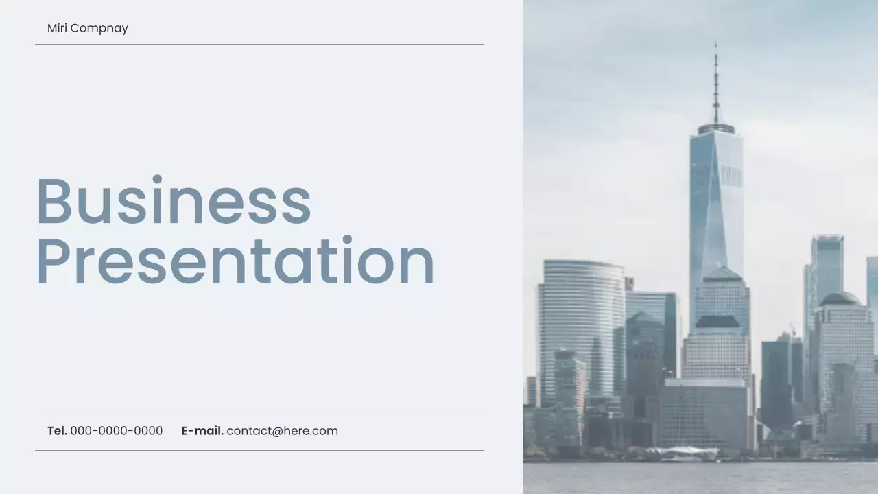 Kế hoạch kinh doanh đơn giản màu xanh nhạt